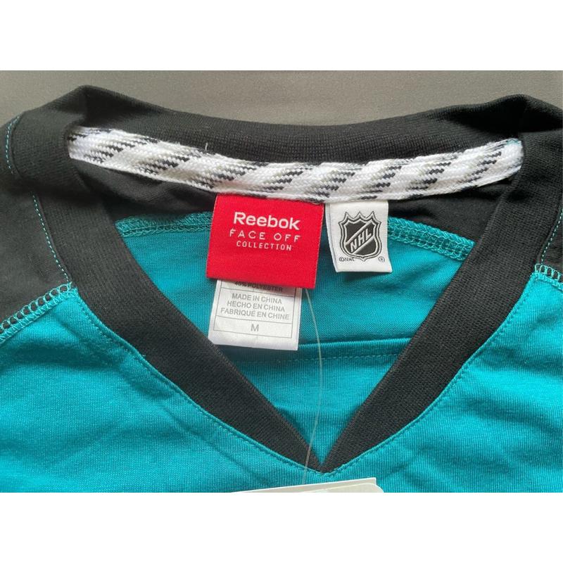 【 R2】全新NHL Reebok聖荷西鯊魚San Jose Sharks薄長T  SZ M-細節圖3