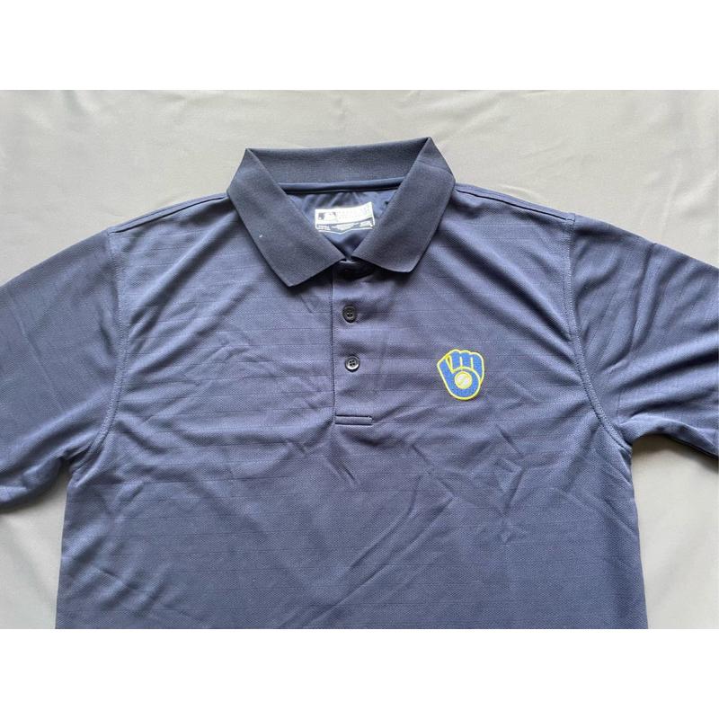 【H3】全新True Fan 密爾瓦基釀酒人Milwaukee Brewers運動Polo衫-細節圖2