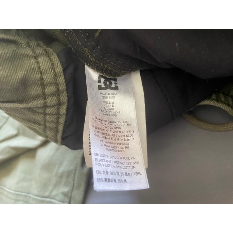 二手紐西蘭購回滑板大牌DC軍綠色縮口褲  SZ S-細節圖4