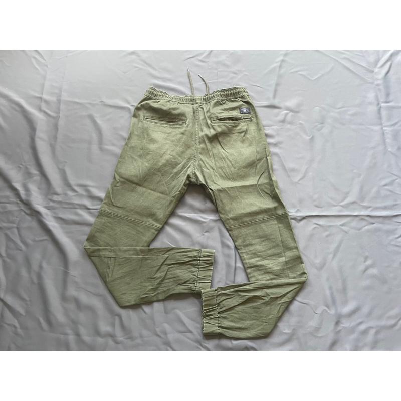 二手紐西蘭購回滑板大牌DC軍綠色縮口褲  SZ S-細節圖5