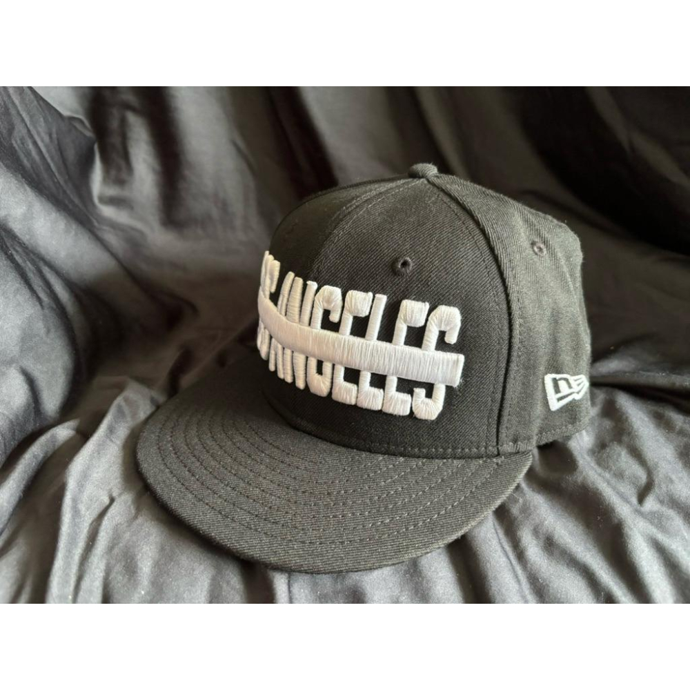 二手古著Vintage洛杉磯Los Ageles New Era全封棒球帽 SZ 7 1/4-細節圖2