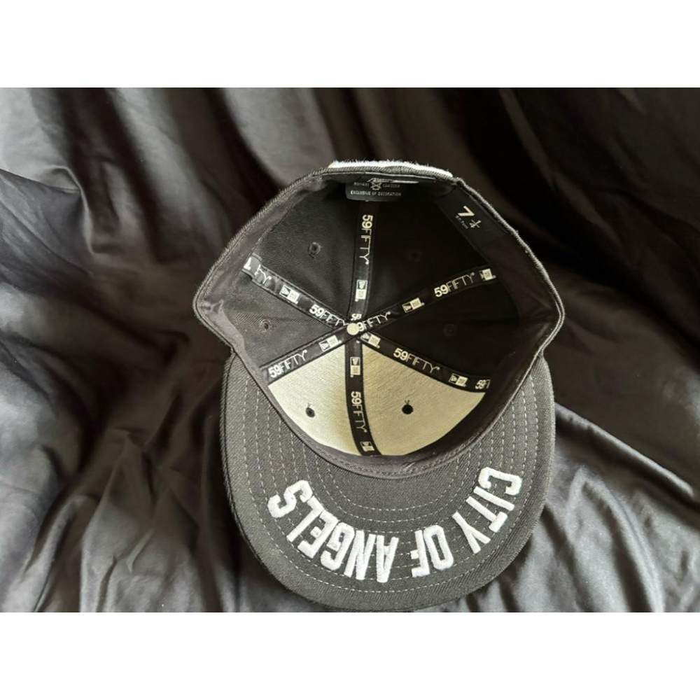 二手古著Vintage洛杉磯Los Ageles New Era全封棒球帽 SZ 7 1/4-細節圖4