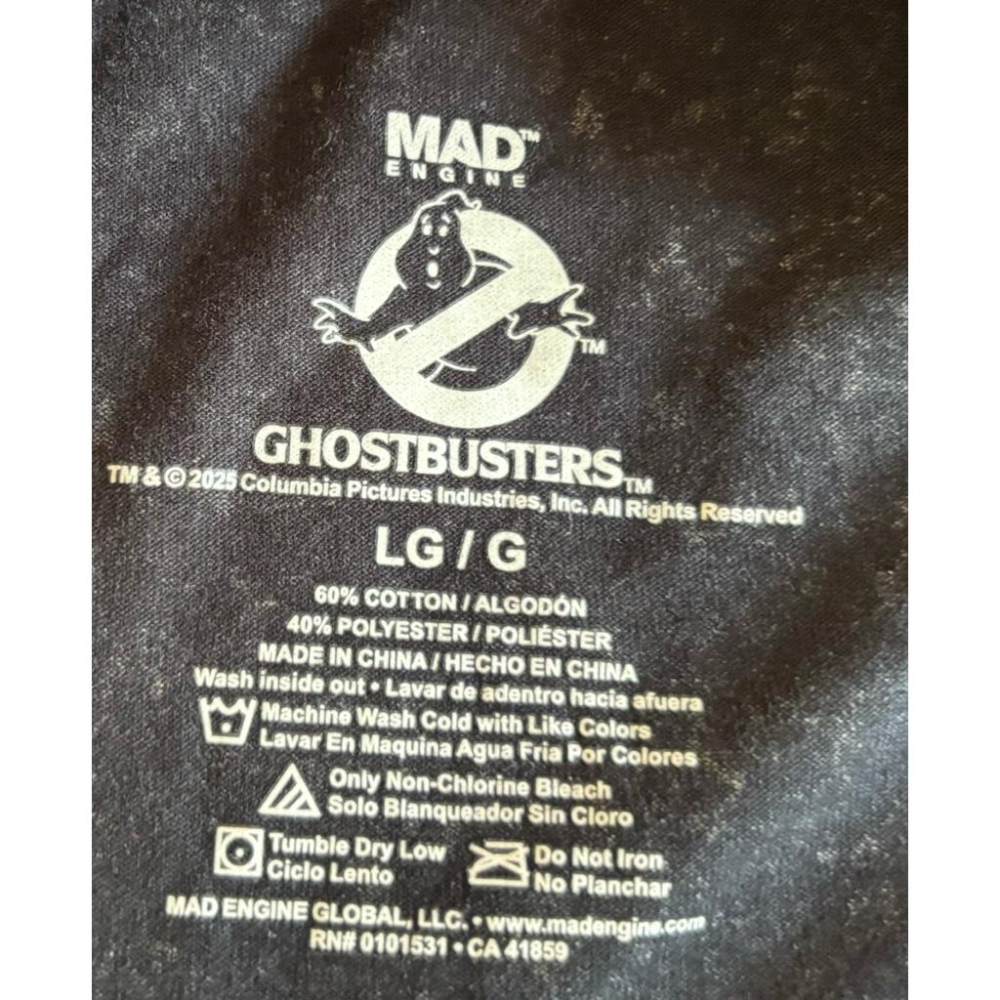 【K4】全新洗舊魔鬼剋星Ghostbusters短T SZ L-細節圖5