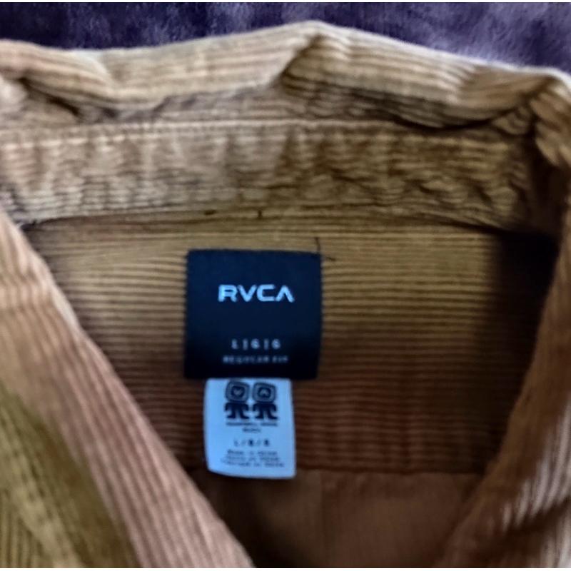 【F1】二手衝浪大牌RVCA 厚土黃色襯衫 SZ L-細節圖3