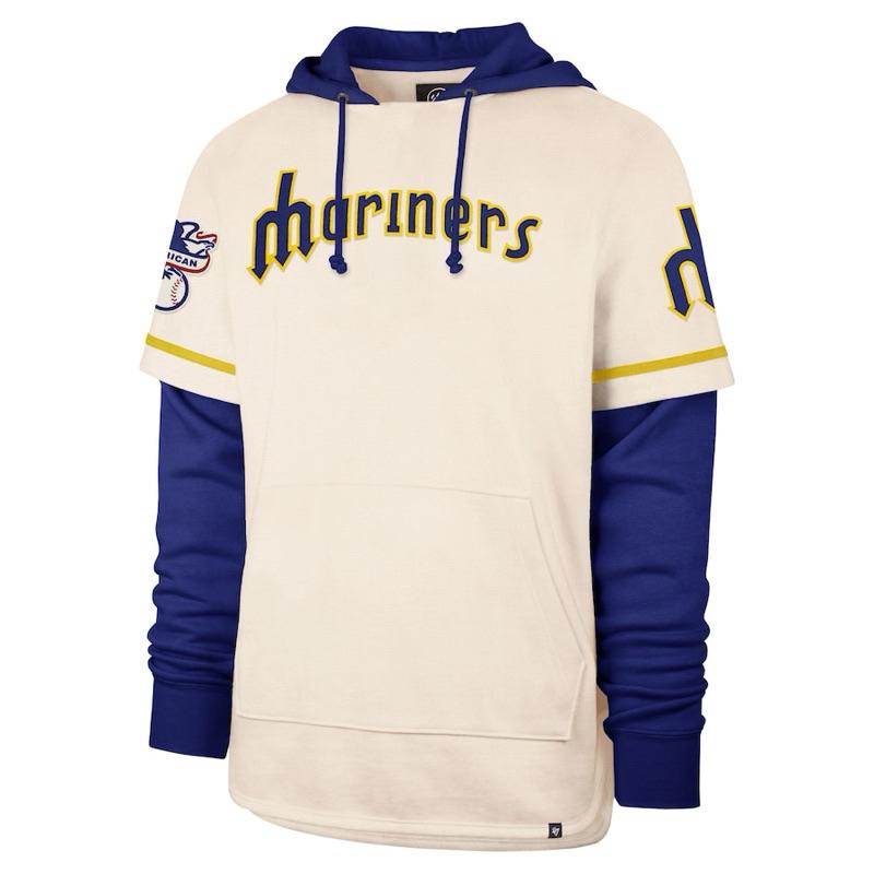 【J4】47 Brand美國大聯盟西雅圖水手Seattle Mariners Trifecta Hoody帽T SZ L-細節圖2