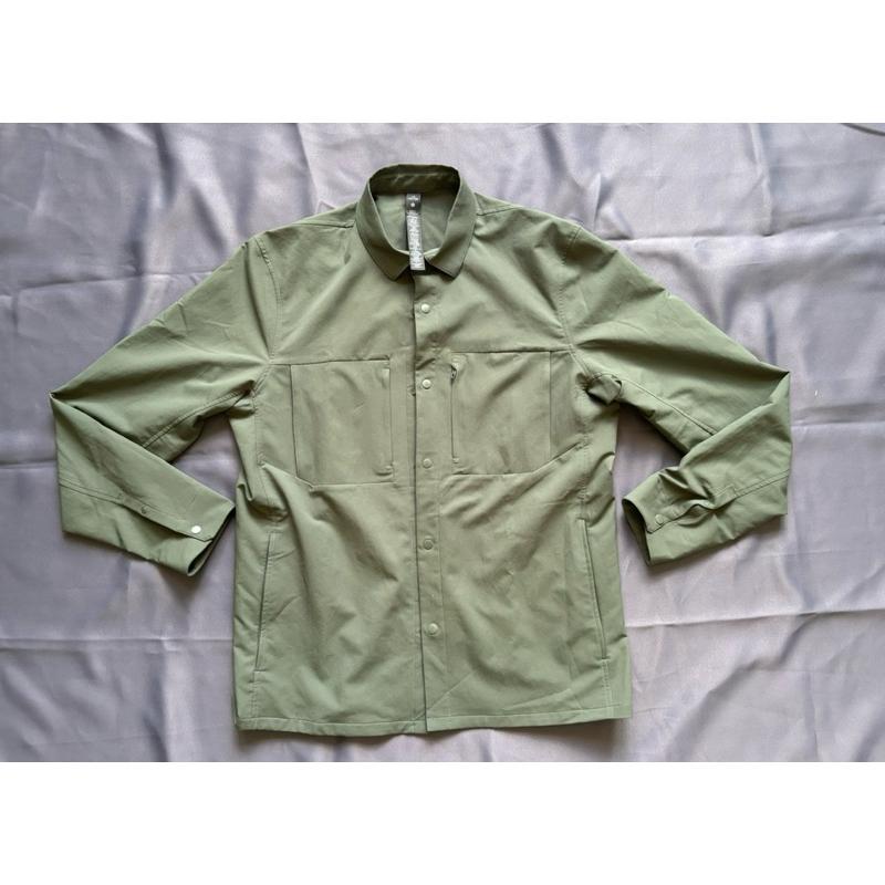 二手City Scope Overshirts Lululemon軍綠色襯衫外套 SZ L-細節圖6