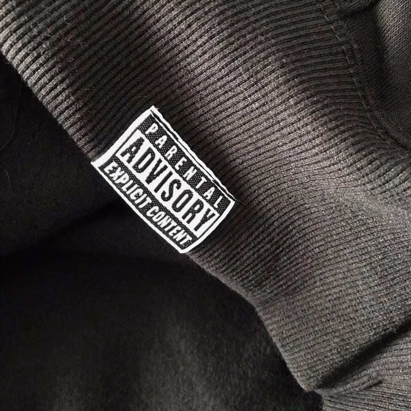 【J4】全新Parental Advisory限制級警告帽T SZ L-細節圖3