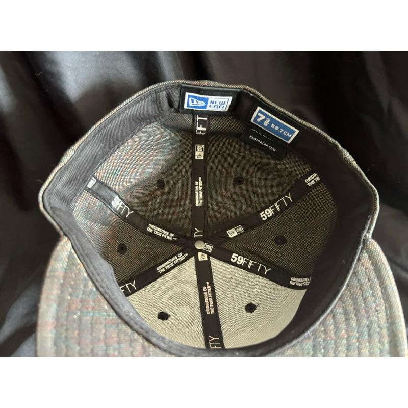 二手古著Vintage New Era Nixon logo全封棒球帽 SZ 7 1/2-細節圖4