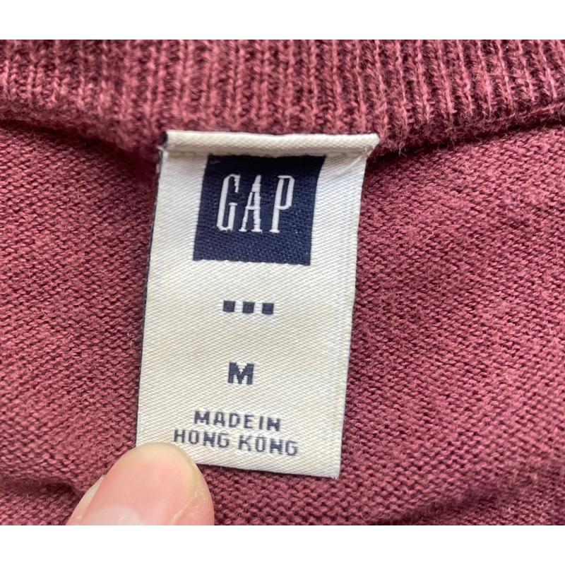 【A1】二手古著Vintage香港製Gap針織上衣 SZ M-細節圖2