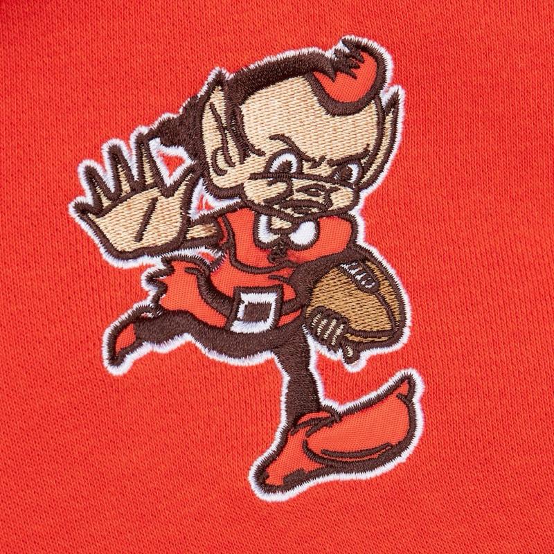 【I7】M&N克里夫蘭布朗Cleveland Browns Vintage Hoodie復古帽T SZ L-細節圖5