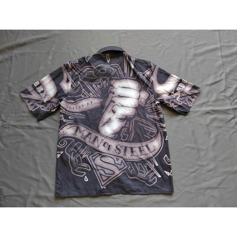 【L4】全新DC Superman 轉印全版襯衫 SZ M-細節圖3