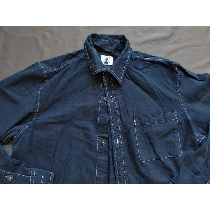 【K1】二手西海岸滑板大牌Fourstar深藍色襯衫  SZ L-細節圖2