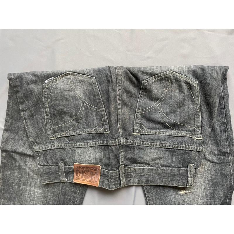 二手早期Eclosion黑色水洗牛仔褲 SZ XL-細節圖6