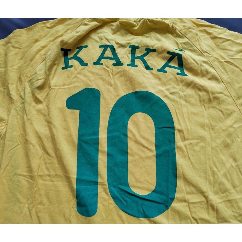 二手古著Adidas世界杯巴西隊卡卡Kaka短T SZ L-細節圖4
