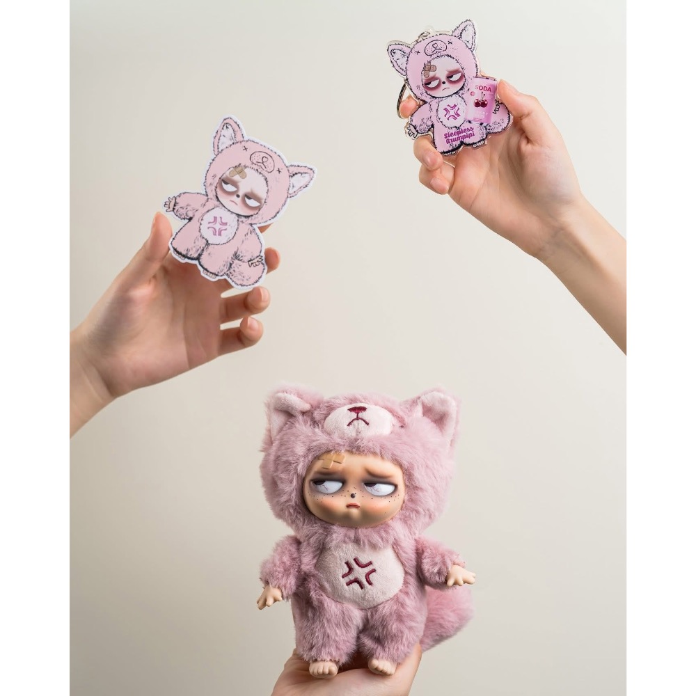 正版Grumpipi失眠暴走娃搪膠毛絨系列盲盒-細節圖6