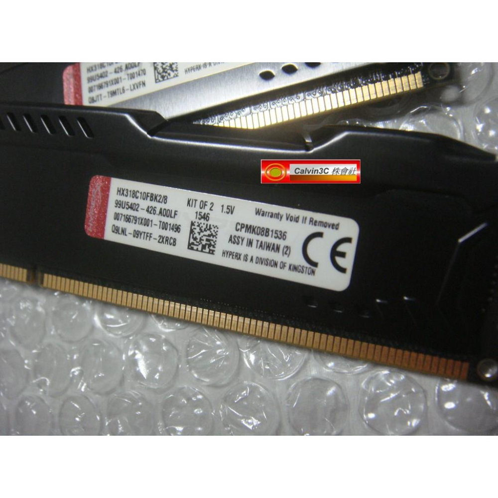 金士頓 Kingston HyperX FURY DDR3 1866 Kit 4G X2 8G 單面顆粒 超頻 終身保固-細節圖6