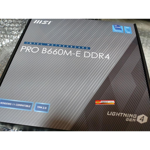 新品微星PRO B660M-E DDR4 1700腳位Intel B660 SATA3 M.2 HDMI VGA