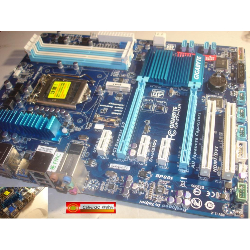 技嘉 GA-Z77-D3H 1155腳位 Intel Z77晶片組 4組DDR3 6組SATA 內建HDMI 多重顯示