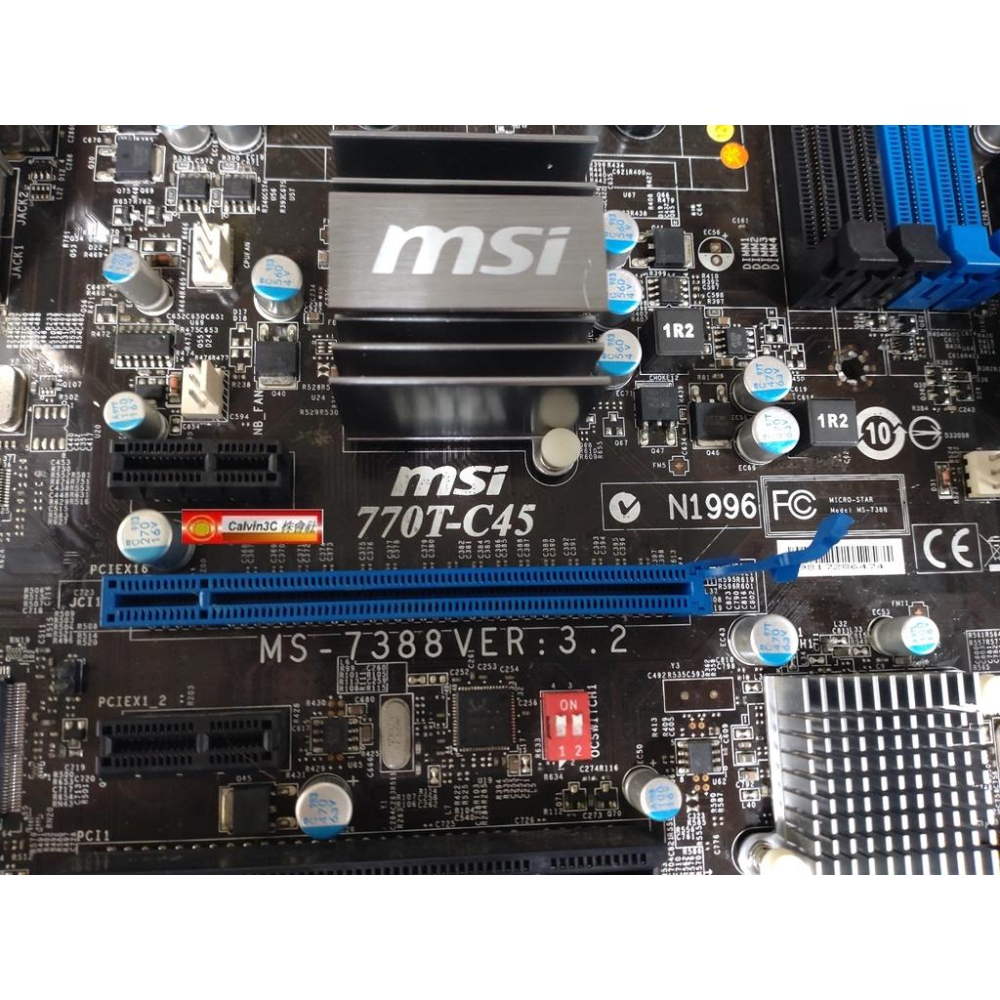 微星 MSI 770T-C45 AM3腳位 AMD 770晶片 4組DDR2 6組SATA 1組IDE 全固態電容 開核-細節圖5