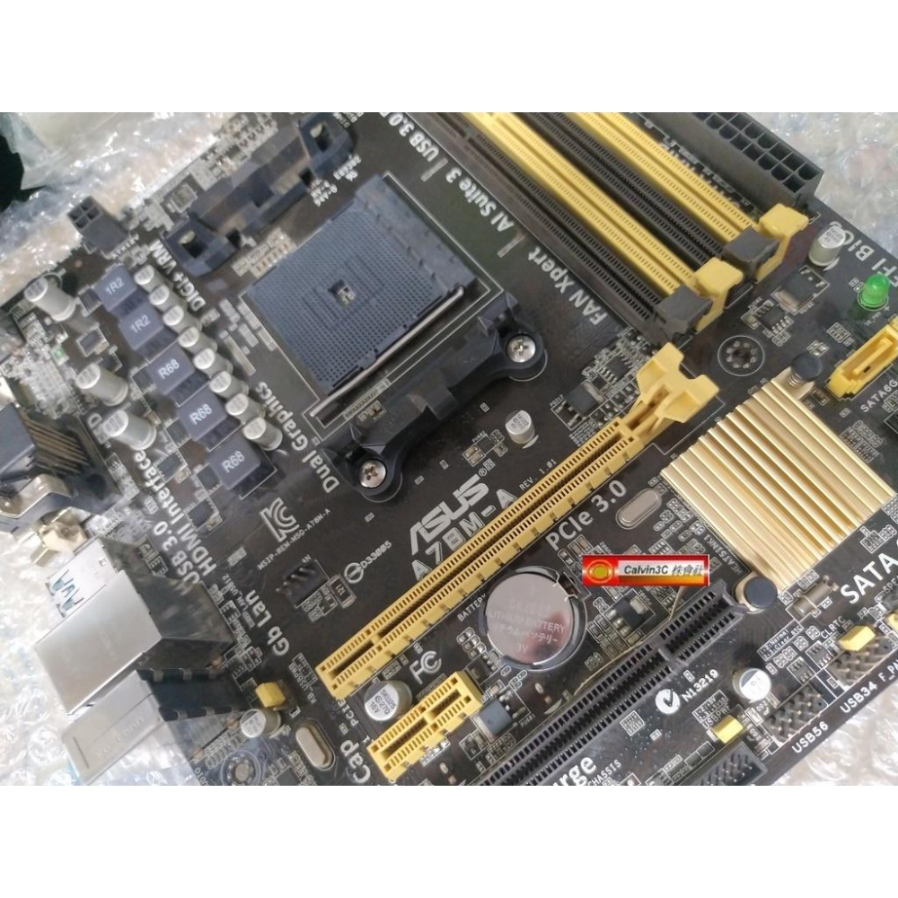 華碩 ASUS A78M-A FM2+腳位 AMD A78晶片 4組DDR3 6組SATA 多重顯示 HDMI VGA-細節圖2