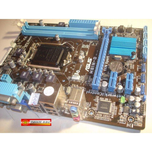 華碩 H61M-D 主機板 1155腳位 Inte H61 晶片組 2組DDR 4組SATA VGA 內建顯示 防突波