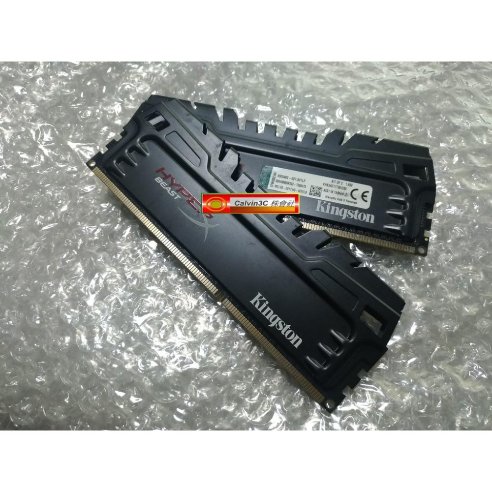 金士頓 DDR3 2400 4G X2 8G 雙通道組 CL11 KHX24C11T3K2/8X HyperX 超頻版-細節圖2