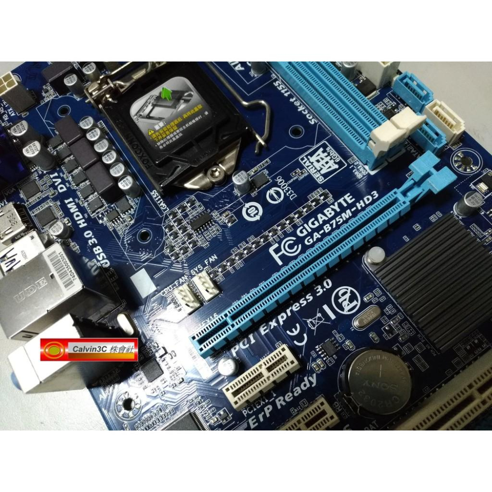 技嘉GA-B75M-HD3 1155腳位 Intel B75晶片組 2組DDR3 6組SATA 內建HDMI 多重顯示-細節圖2