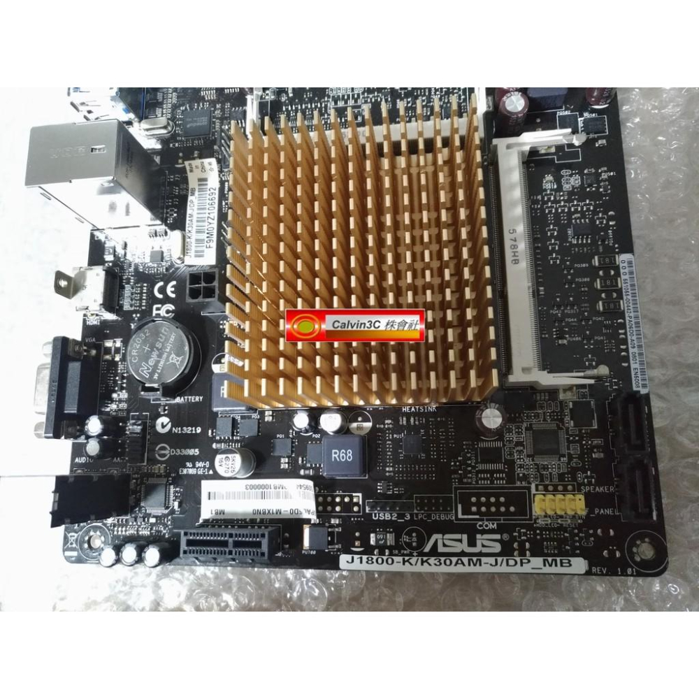 華碩 J1800-K K30AM-J 內建CPU 含4G+4G 8G 記憶體 USB3 HDMI VGA ITX主機板-細節圖4