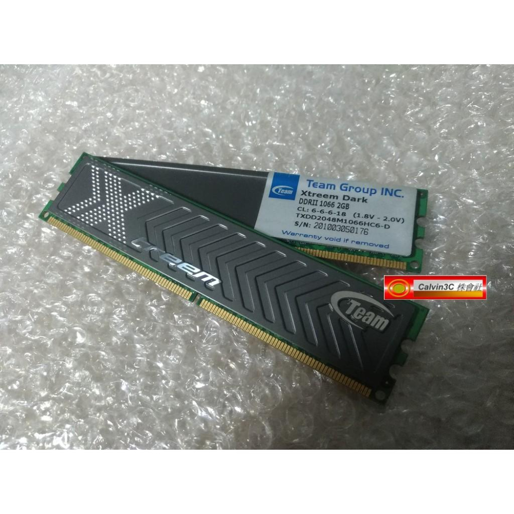 十銓 Team DDR2 1066 PC2-8500 Kit 雙通道組 2Gx2支 共4G 超頻版 雙面顆粒 終身保固-細節圖2