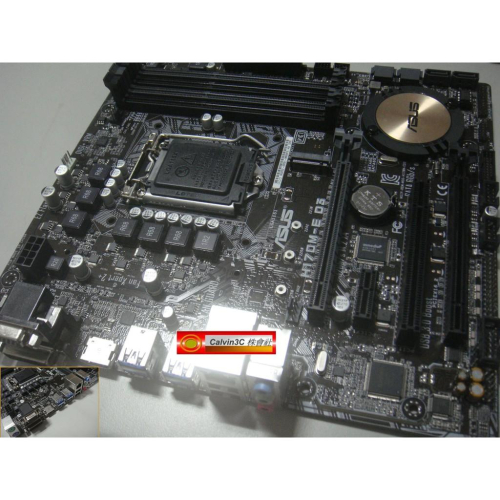 華碩 ASUS H170M-E D3 1151腳位 H170晶片 4組DDR3 4組SATA M.2 USB3 內建顯示