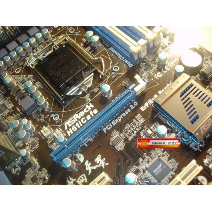 頂級 ASRock 華擎 H61iCafe 1155腳位 Inte H61晶片組 6組SATA 4組DDR3 全固態電容-細節圖2