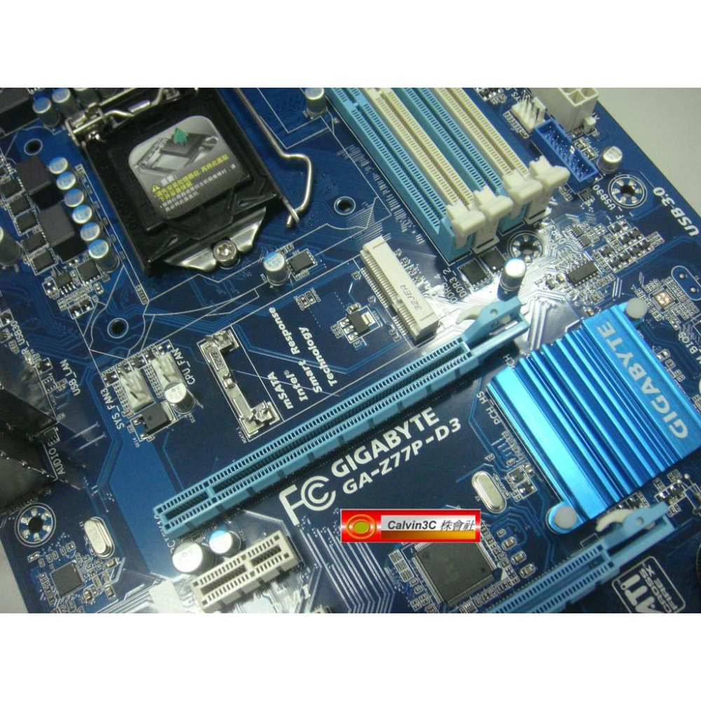 技嘉 GA-Z77P-D3 1155腳位 Intel Z77晶片組 4組DDR3 5組SATA 內建HDMI mSATA-細節圖2
