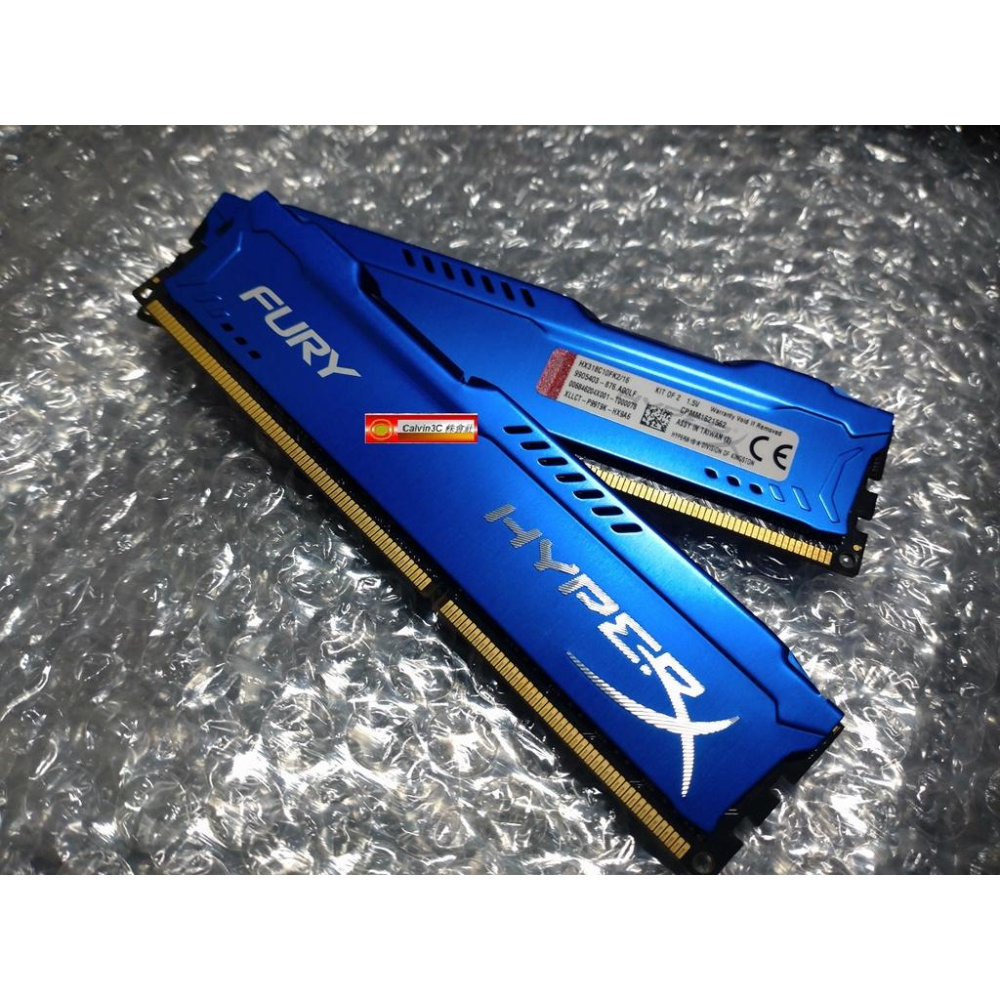 金士頓 HyperX FURY DDR3 1866 Kit 8GX2 16G  白色/藍色/黑色/紅色 超頻 電競 終保-細節圖2