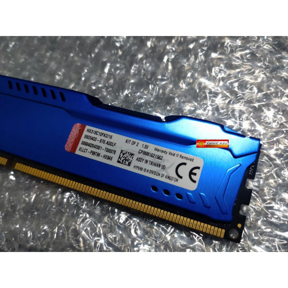 金士頓 HyperX FURY DDR3 1866 Kit 8GX2 16G  白色/藍色/黑色/紅色 超頻 電競 終保-細節圖3