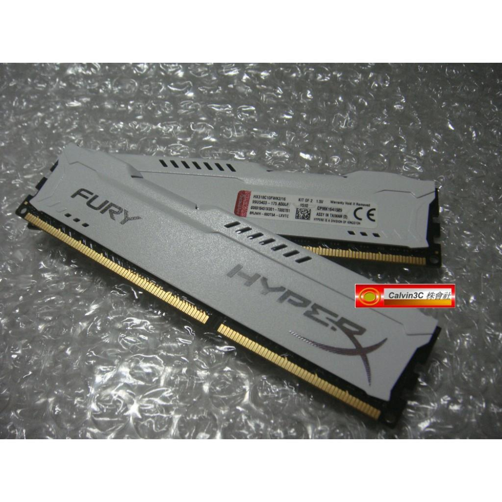 金士頓 HyperX FURY DDR3 1866 Kit 8GX2 16G  白色/藍色/黑色/紅色 超頻 電競 終保-細節圖6