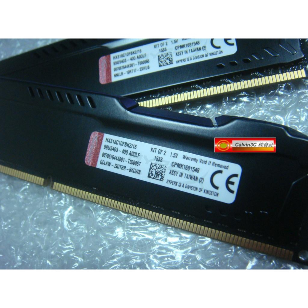 金士頓 HyperX FURY DDR3 1866 Kit 8GX2 16G  白色/藍色/黑色/紅色 超頻 電競 終保-細節圖9