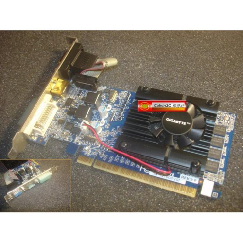 技嘉 GV-N210D3-1GI GeForce 210 DDR3 1G 鍍金HDMI 短卡 風扇版 DVI D-SUB