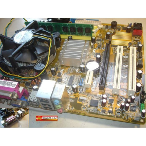 雙核心+主機板+記憶體 套裝電腦 Intel E5400 華碩 P5KPL-VM DDR2 2G 內建顯示 4組SATA