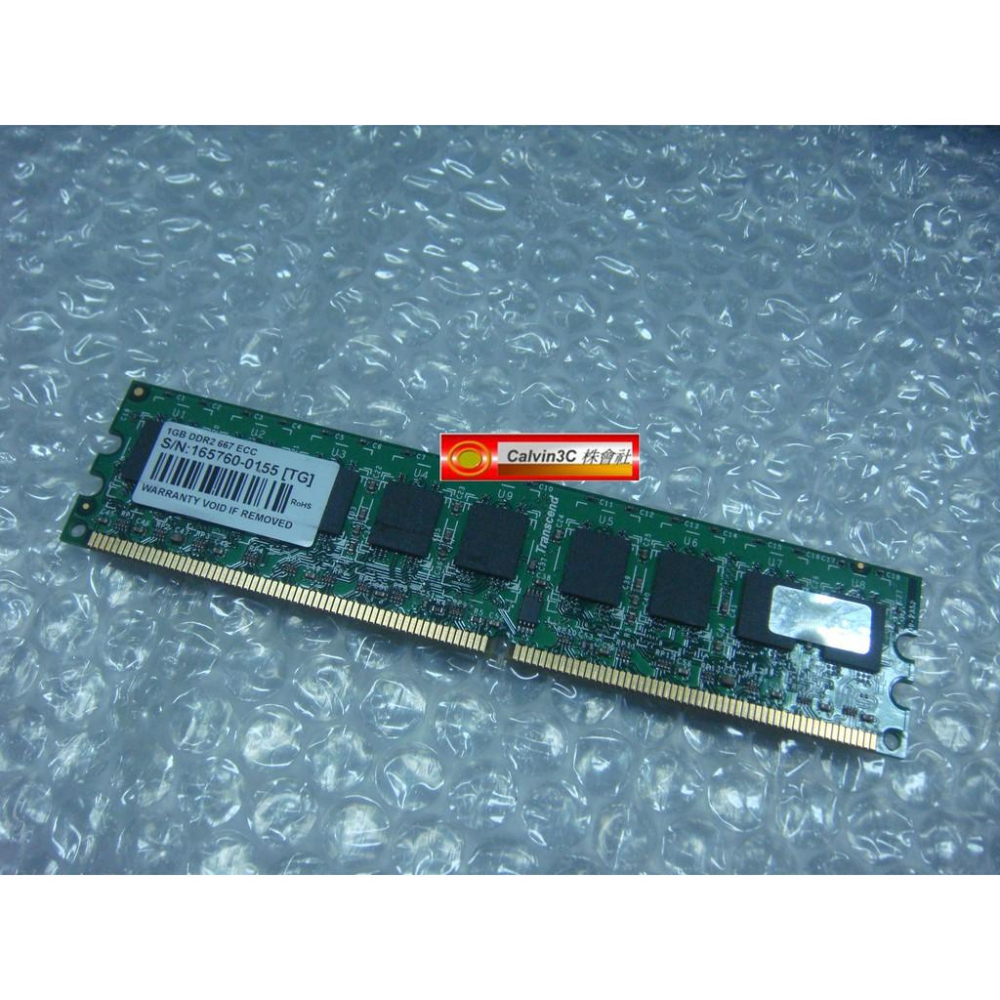 創見 Transcend DDR2 667 1G DDRII PC2-5300 雙面16顆粒 桌上型 終身保固 ECC-細節圖3