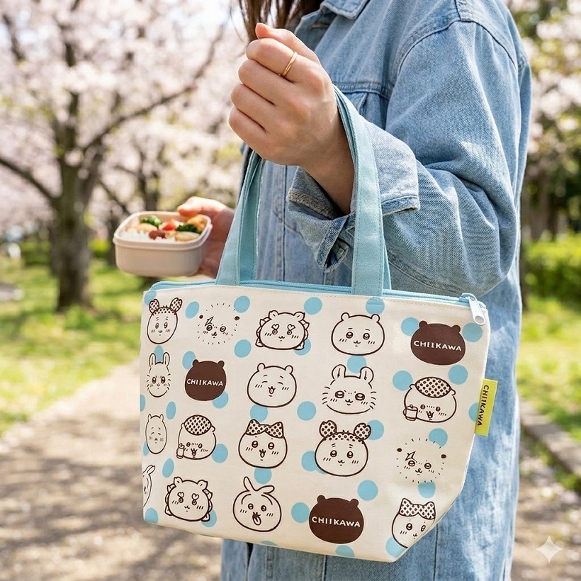 日本吉伊卡娃 便當袋  手提袋 帆布袋 日本正品帶回現貨 吉伊卡娃 吉伊 小八 小八貓 烏薩奇 兔兔 古本-細節圖2