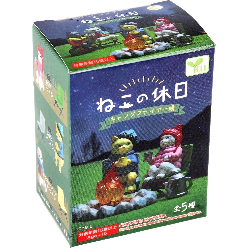 日本可愛貓公仔-盲盒/合掌貓2/釣魚貓2/貓的休假露營日/貓YA手勢/邊緣休息貓-規格圖7