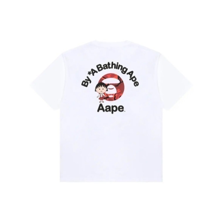 現貨日本潮牌AAPE-APE-2025.11限定單一店面先行販售-限量發行-T恤-聯名款櫻桃小丸子/野口/手提袋-細節圖2