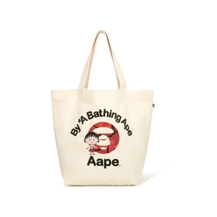 現貨日本潮牌AAPE-APE-2025.11限定單一店面先行販售-限量發行-T恤-聯名款櫻桃小丸子/野口/手提袋-細節圖10