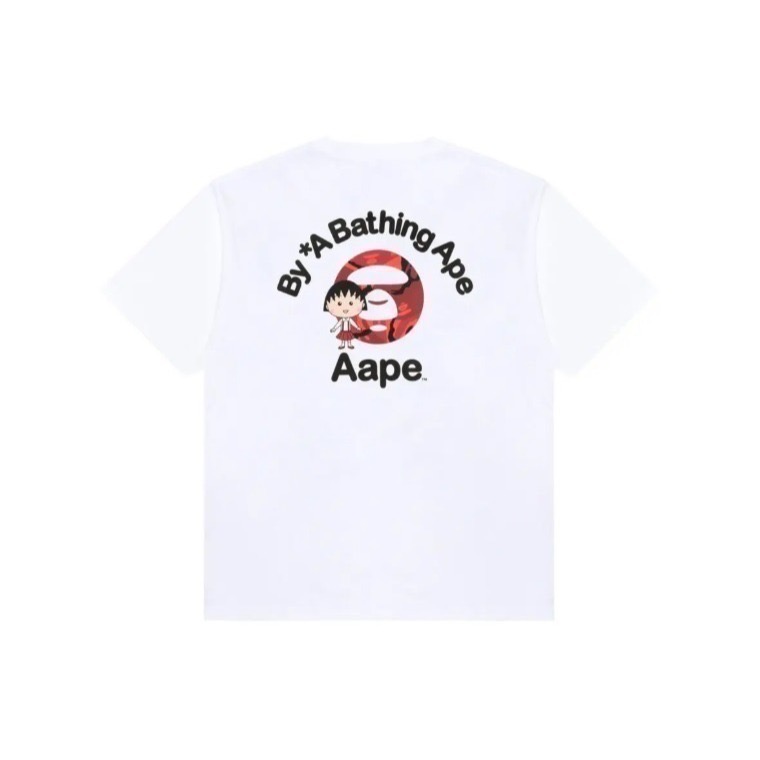 現貨日本潮牌AAPE-APE-2025.11限定單一店面先行販售-限量發行-T恤-聯名款櫻桃小丸子/野口/手提袋-細節圖2