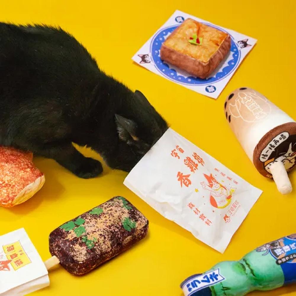 [快速出貨]汪喵星球 台灣小吃貓草包 貓玩具 貓草包 寵物玩具 安撫貓草包 貓咪玩具 貓草-細節圖4