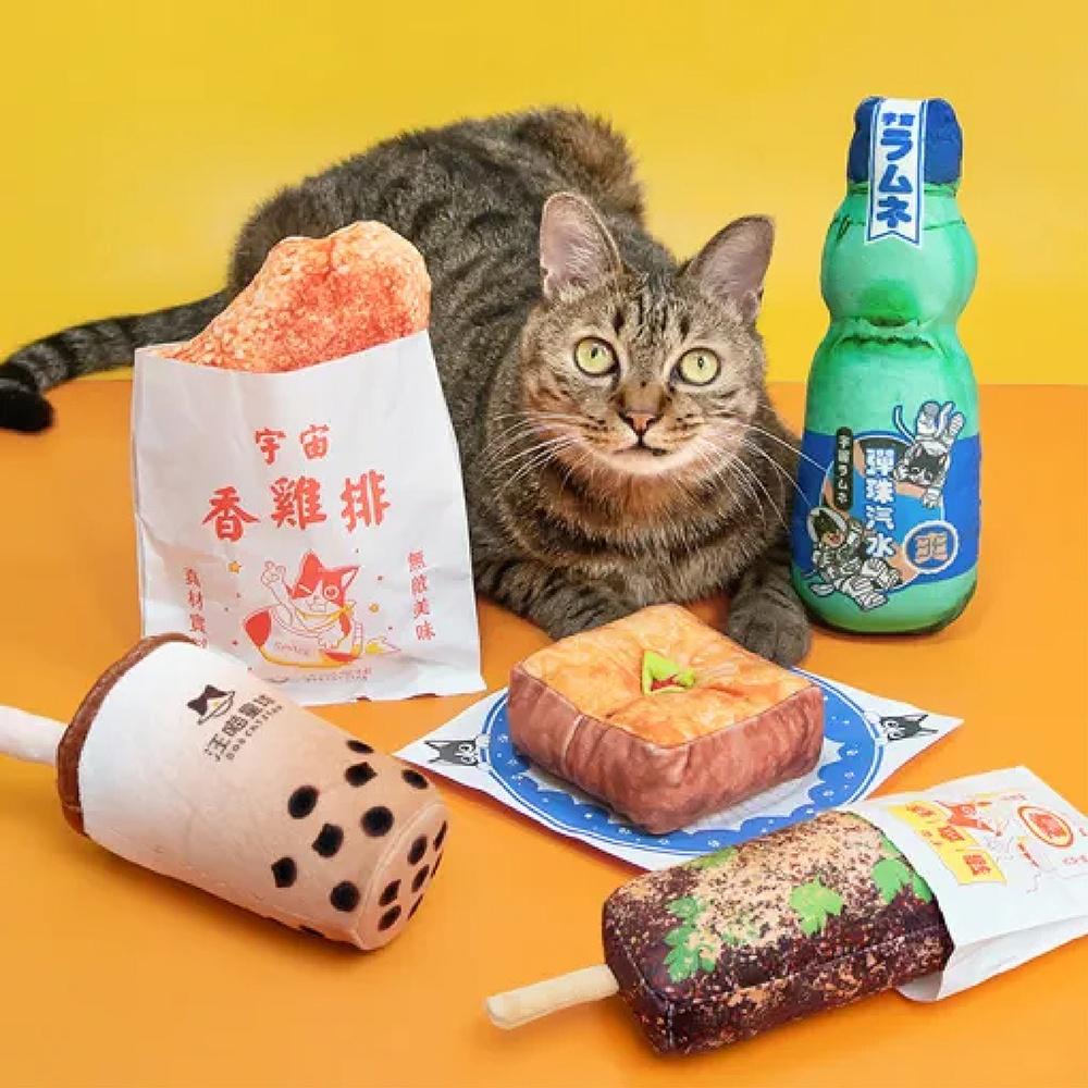 [快速出貨]汪喵星球 台灣小吃貓草包 貓玩具 貓草包 寵物玩具 安撫貓草包 貓咪玩具 貓草-細節圖5