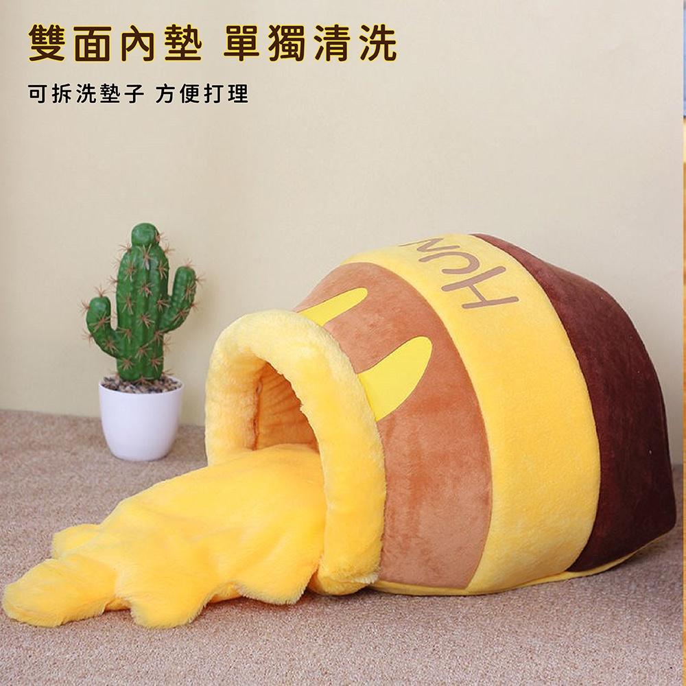 [台灣現貨 快速出貨]蜂蜜罐貓窩 貓窩 寵物窩  貓咪睡窩 狗窩 寵物睡窩 睡窩 貓床 蜜罐窩 寵物床 造型貓窩-細節圖3