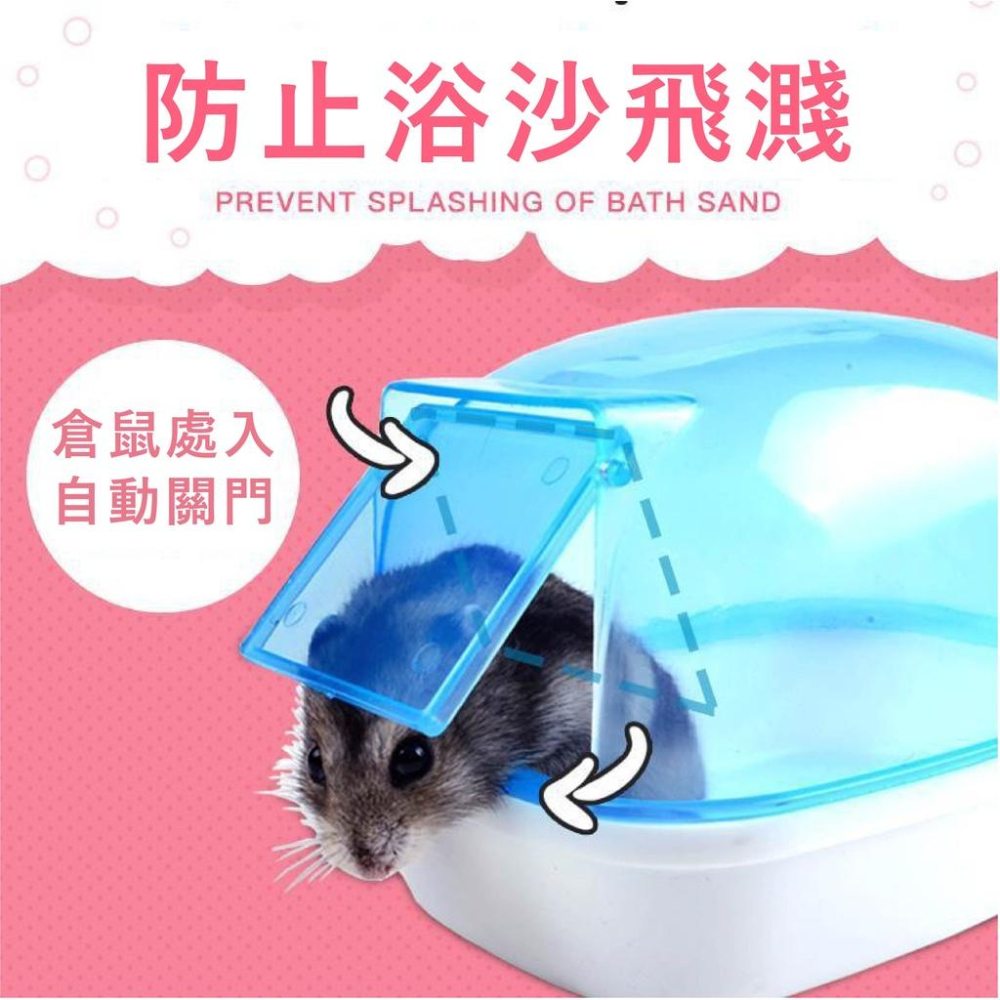 [🔥台灣現貨 🔥快速出貨]倉鼠浴室 倉鼠廁所 小寵浴室 沐浴砂盆 鼠澡房 倉鼠便盆 鼠寶洗澡 透明浴室廁所 鼠用品-細節圖2