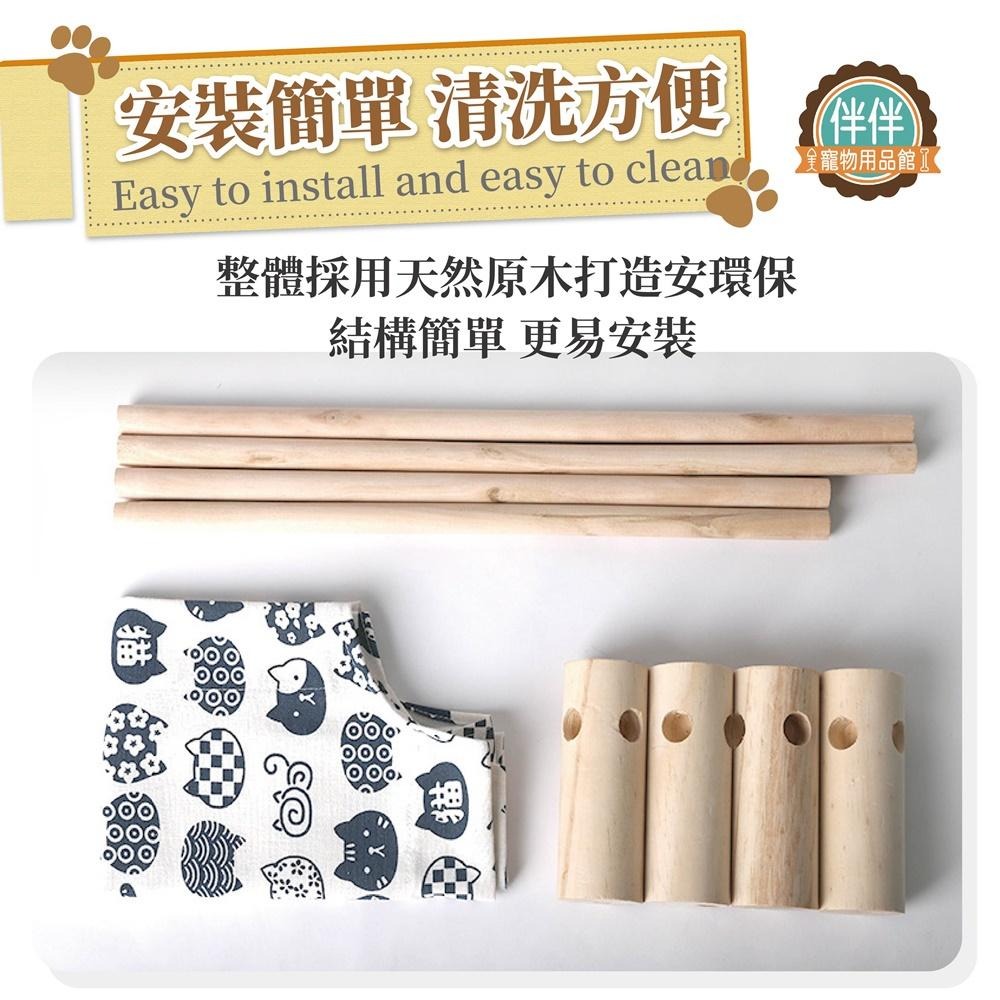 [台灣現貨 快速出貨]寵物行軍床 寵物床 行軍床 狗床 木質行軍床 貓吊床 寵物吊床 狗狗睡床 貓咪睡床 床-細節圖3