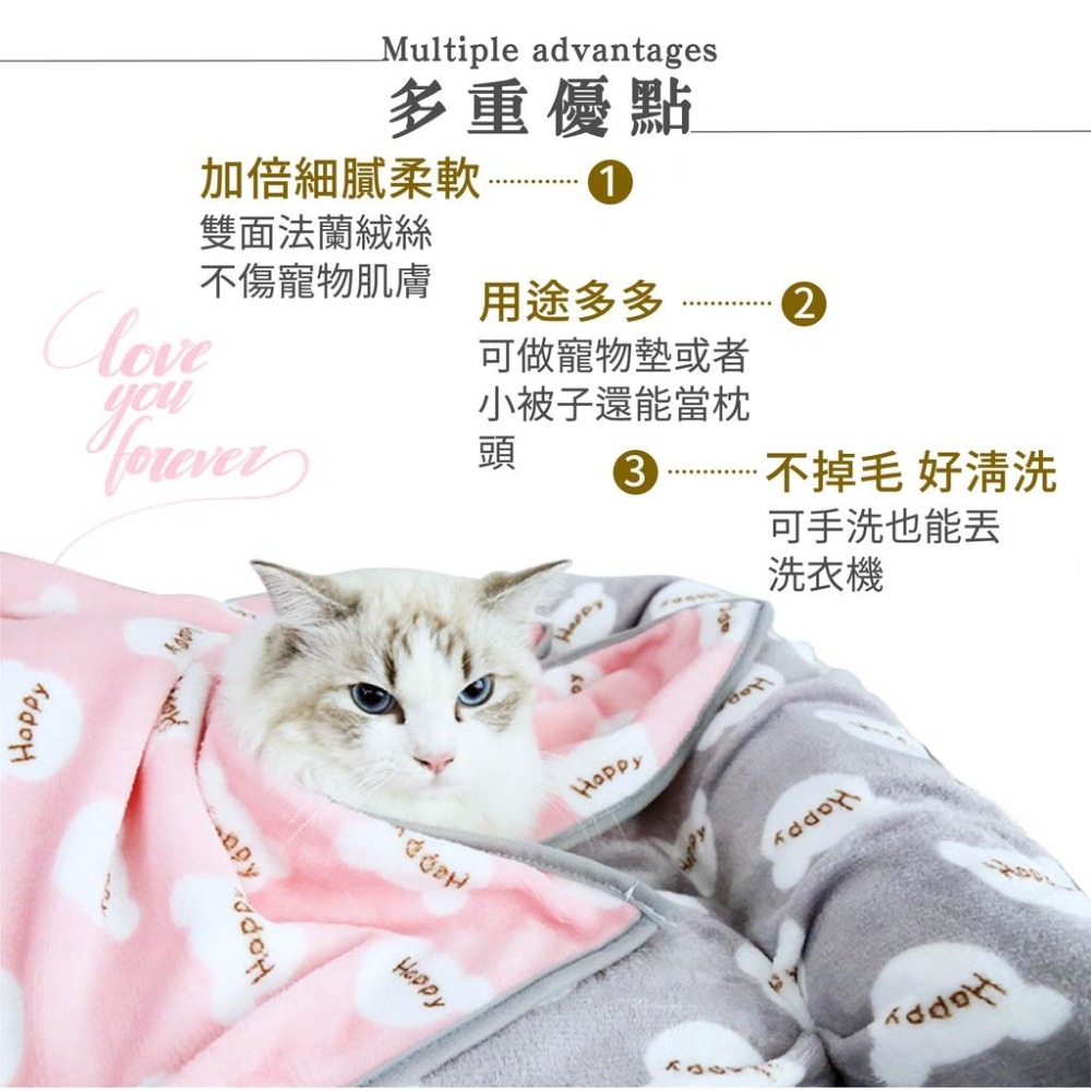[台灣出貨 快速出貨]寵物法蘭絨寵物毛毯 寵物毯 冬季必備優質寵物毛毯  法蘭絨毯 寵物被子 寵物窩 睡毯 寵物睡窩-細節圖3